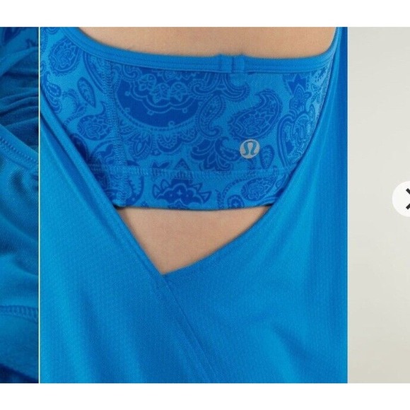 Lululemon No Limits Tank Cornflower / Paisley activewear workout spring blue - Picture 4 of 9
